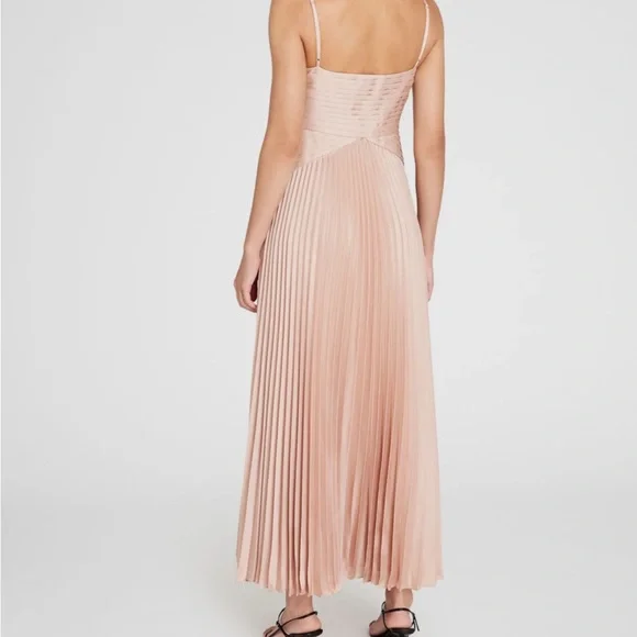 Club Monaco Pink Pleated Maxi Dress - Picture 2 of 4